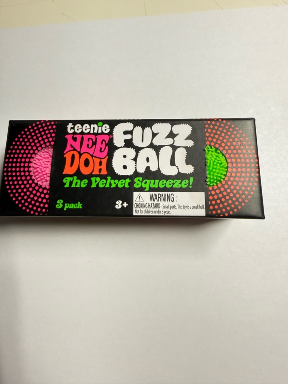 Fuzz Ball Velvet Squeeze 3-Pack - Pink & Green